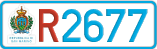 License plate of San Marino, Trailers (1234)