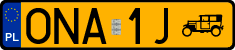 License plates of Poland, Oldtimers