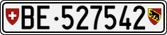 License plate of Switzerland, Cars