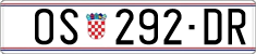 License plate of Croatia, Regular plates