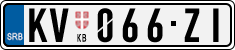 License plate of Serbia, Cars