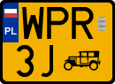 License plates of Poland, Oldtimers