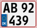 License plate of Denmark, Regular plates