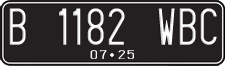 License plate of Indonesia, Regular plates