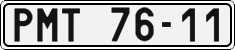 License plate of the Czech Republic, Cars (1960)