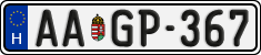 license plates of Hungary, Regular plates (2022)