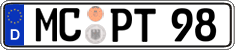 German license plate, Regular plates