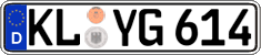 German license plate, Regular plates