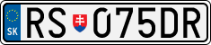 License plate of Slovakia, Cars