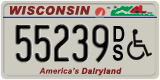 Wisconsin, Vehicles for disabled persons (12345 DS)