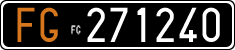 License plate of Italy, Cars (1927 year series)