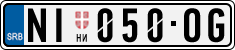 License plate of Serbia, Cars