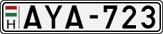 license plates of Hungary, Cars (1990)