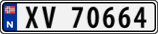 License plate of Norway, Cars