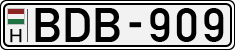 license plates of Hungary, Cars (1990)