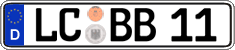 German license plate, Regular plates