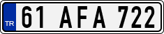 License plate of Turkey, Regular plates
