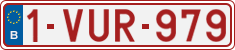 License plate of Belgium, Regular plates (2010)