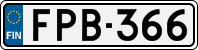 License plate of Finland, Cars