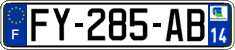 French license plate, SIV (ordinary)