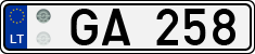 License plate of Lithuania, Trailers