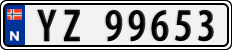 License plate of Norway, Cars