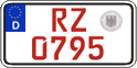 German license plate, Red license plates