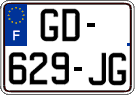 French license plate, SIV (ordinary)