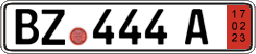 German license plate, Export transit plates