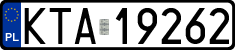 License plates of Poland, Regular car plates