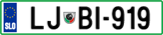 License plate of Slovenia, Cars