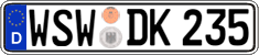 German license plate, Regular plates