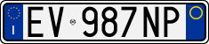 License plate of Italy, Cars (1994 year series)