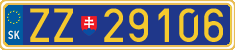 License plate of Slovakia, Diplomatic