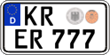 German license plate, Regular plates