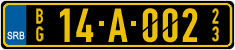 License plate of Serbia, Diplomatic