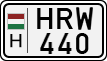 license plates of Hungary, Cars (1990)