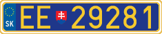 License plate of Slovakia, Diplomatic