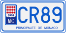 License plate of Monaco, Motorcycles