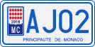 License plate of Monaco, Motorcycles