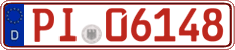 German license plate, Red license plates