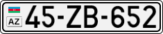 License plate of Azerbaijan, Cars