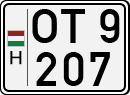 license plates of Hungary, Oldtimers (1990)