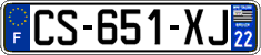 French license plate, SIV (ordinary)