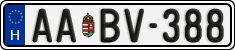 license plates of Hungary, Regular plates (2022)