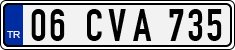 License plate of Turkey, Regular plates