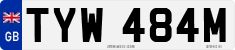 License plate of the United Kingdom, 1963 year system