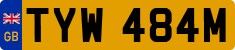 License plate of the United Kingdom, 1963 year system