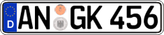 German license plate, Regular plates