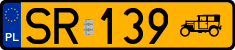 License plates of Poland, Oldtimers